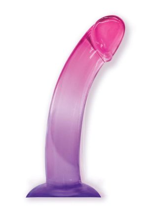 Shades Smoothie Dildo with Suction Cup 8.25in - Purple