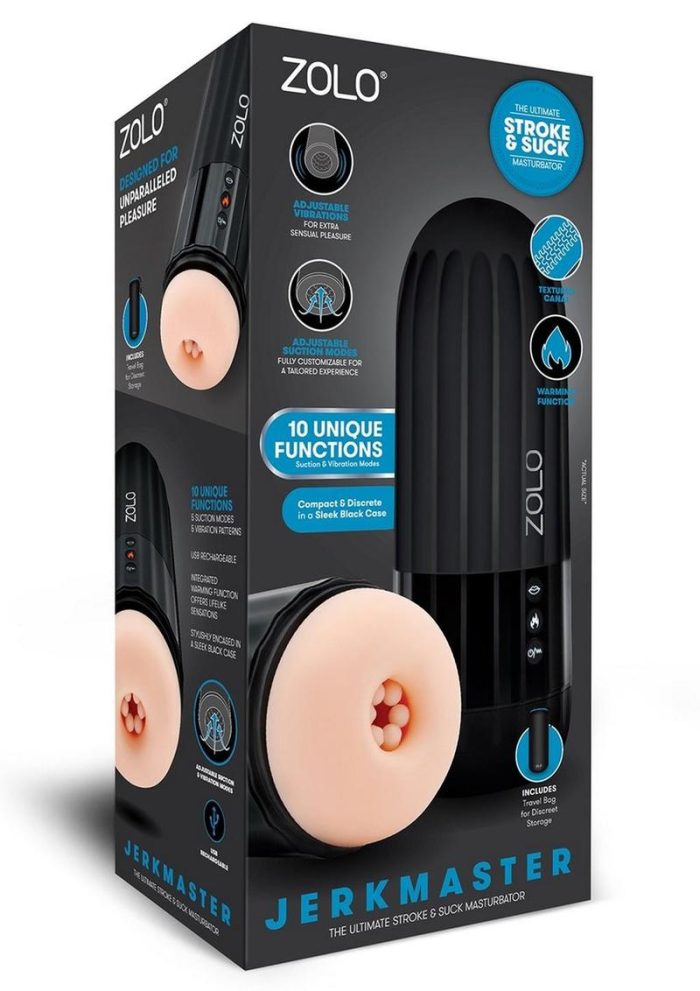 Zolo Jerkmaster Rechargeable Ass Masturbator - Black