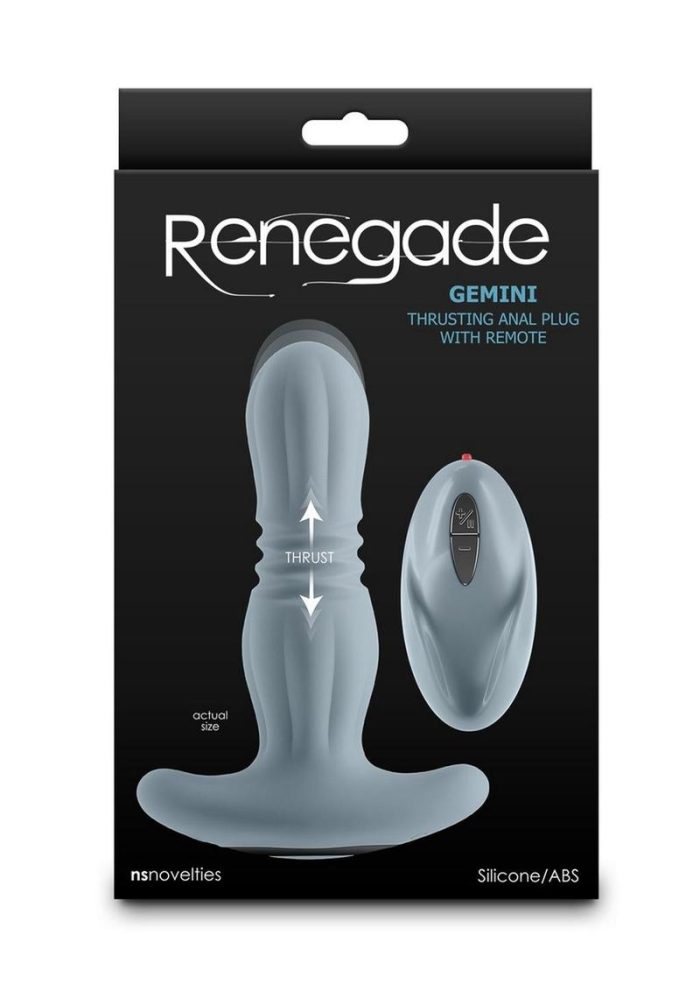 Renegade Gemini Rechargeable Silicone Prostate Massager - Gray